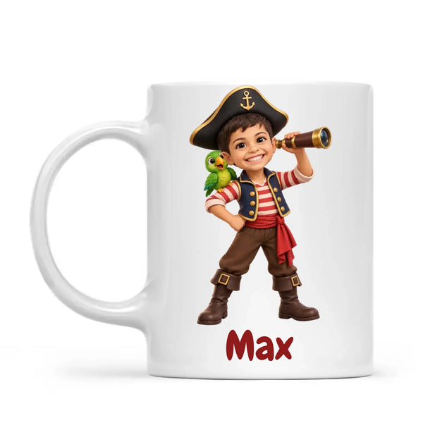 Personalised Pirate Captain Kids Photo Mug