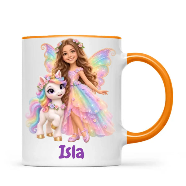 Personalised Unicorn Fairy Kids Photo Mug, view 14