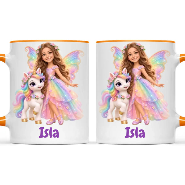 Personalised Unicorn Fairy Kids Photo Mug, view 15
