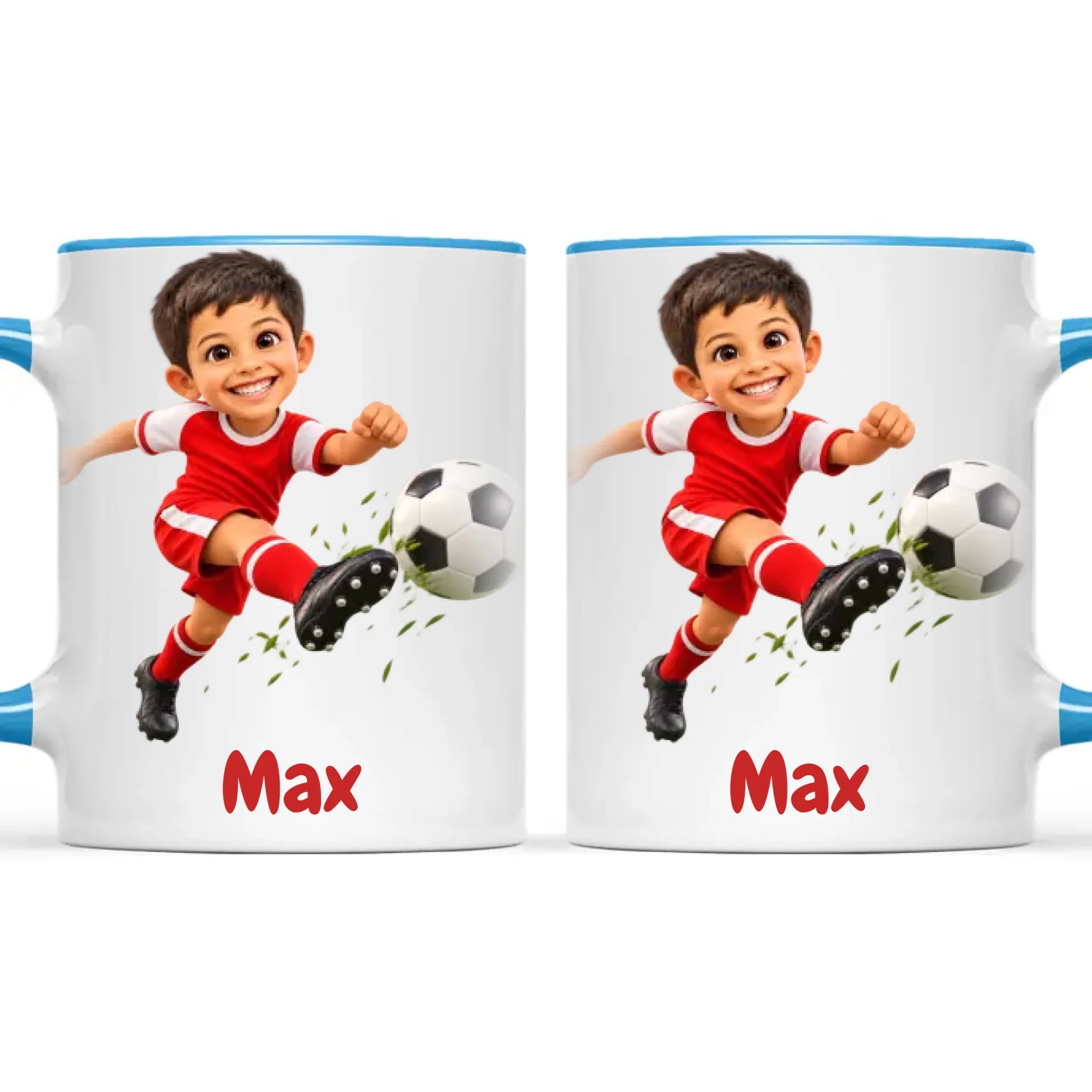 Personalised Football Star Kids Photo Mug, view 12