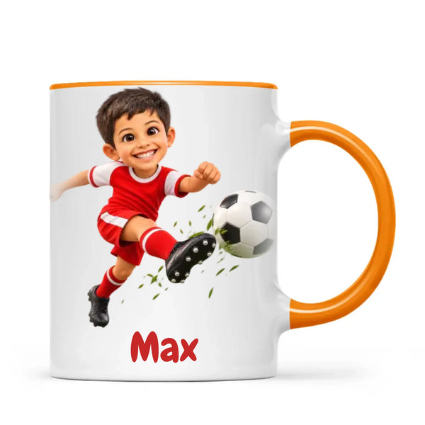 Personalised Football Star Kids Photo Mug, view 14