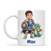Personalised Knight and Dragon Kids Photo Mug
