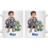 Personalised Knight and Dragon Kids Photo Mug, view 3