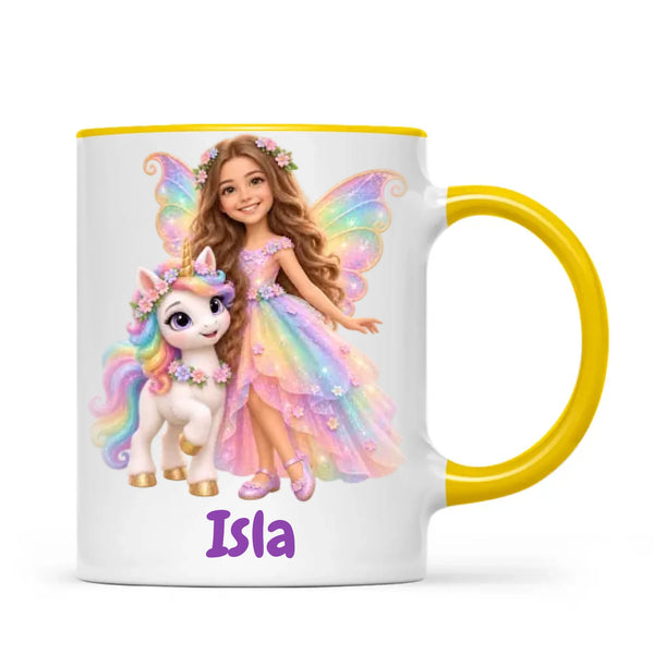 Personalised Unicorn Fairy Kids Photo Mug, view 20