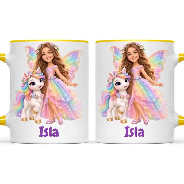 Personalised Unicorn Fairy Kids Photo Mug, view 21