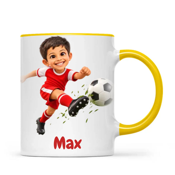Personalised Football Star Kids Photo Mug, view 20