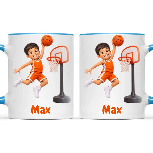 Personalised Basketball Star Kids Photo Mug, view 12