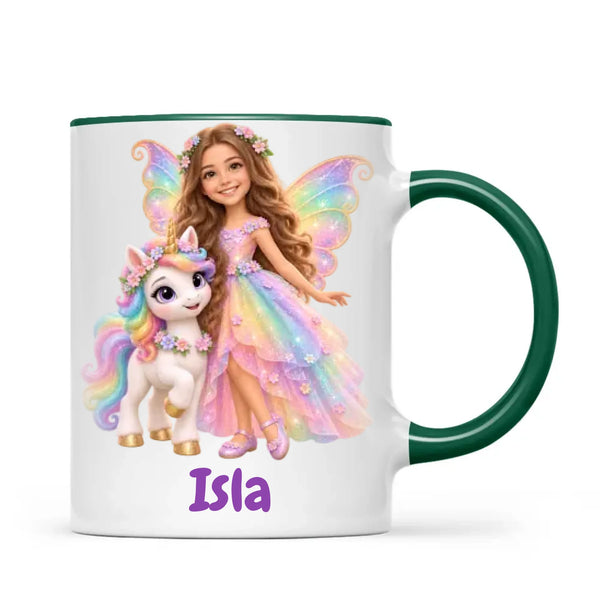 Personalised Unicorn Fairy Kids Photo Mug, view 23