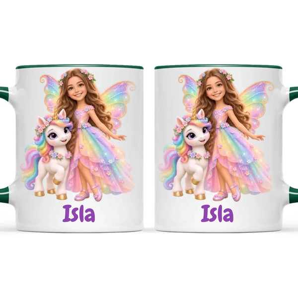 Personalised Unicorn Fairy Kids Photo Mug, view 24