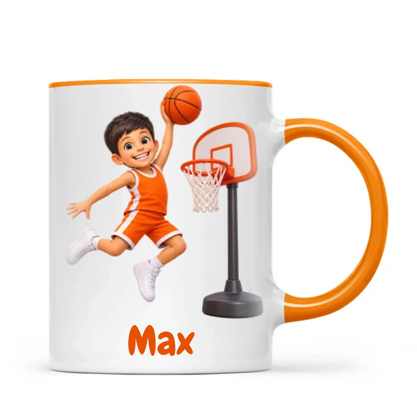 Personalised Basketball Star Kids Photo Mug, view 14