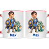 Personalised Knight and Dragon Kids Photo Mug, view 9