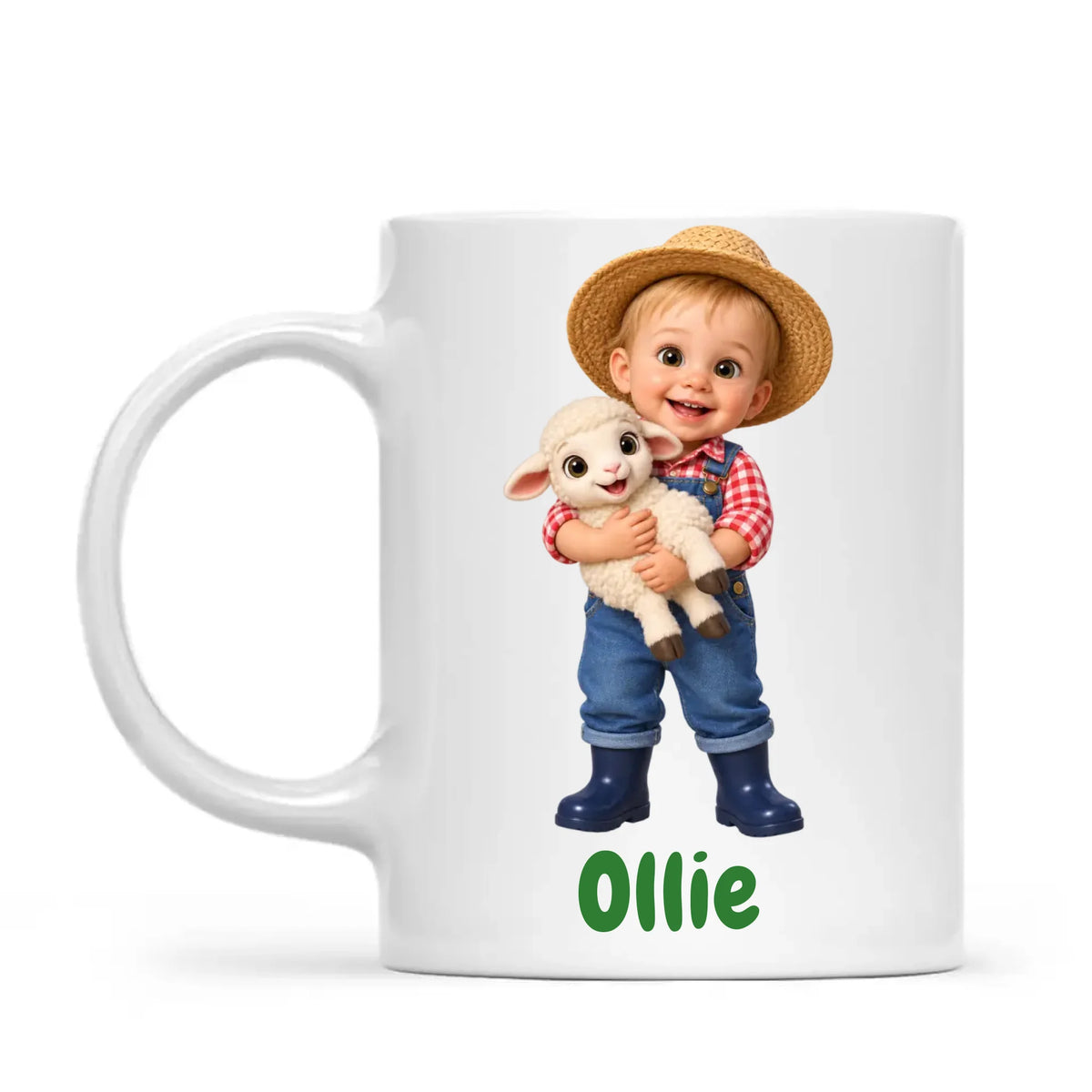 Personalised Little Farmer Kids Photo Mug