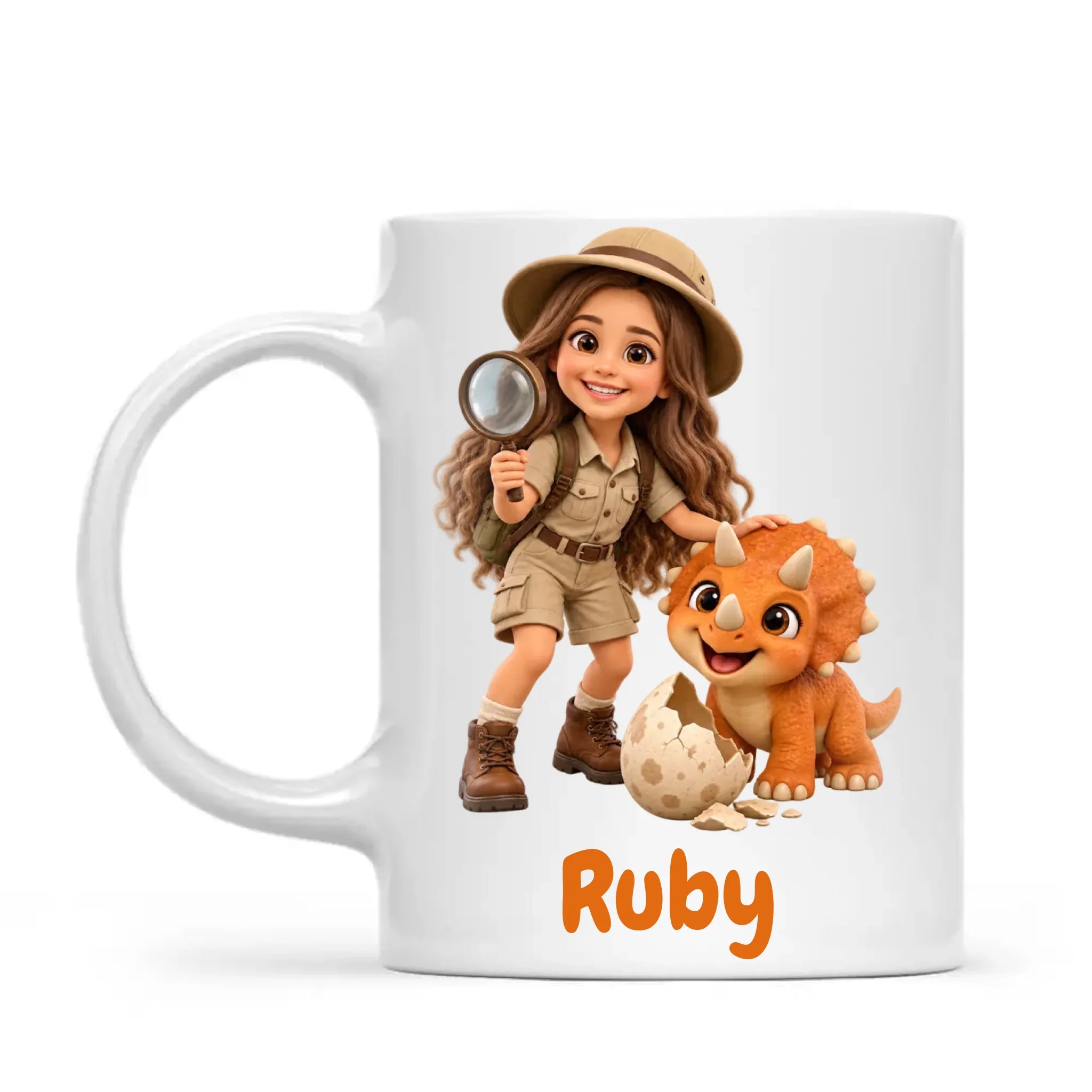 Personalised Dino Explorer Kids Photo Mug