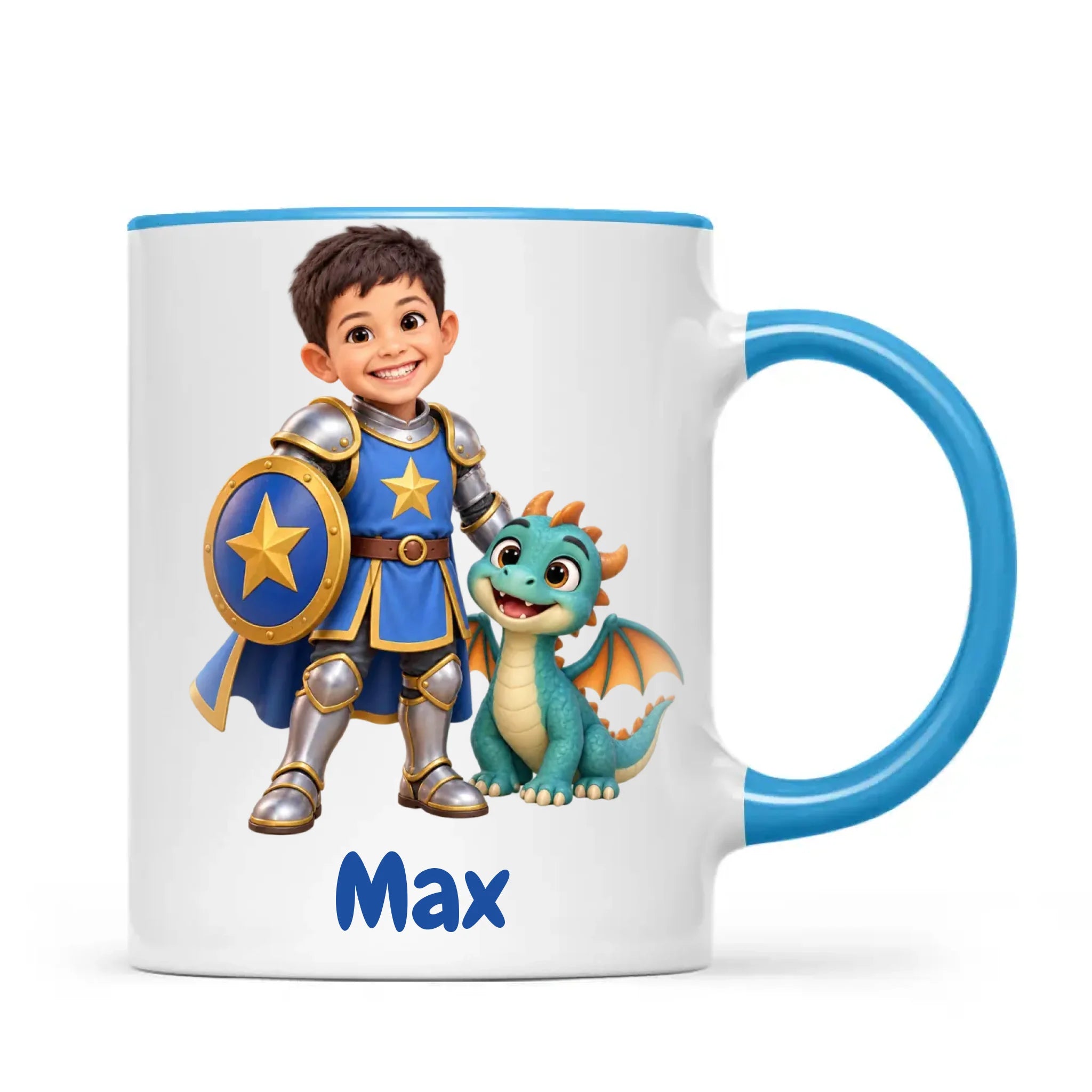 Personalised Knight and Dragon Kids Photo Mug, view 11