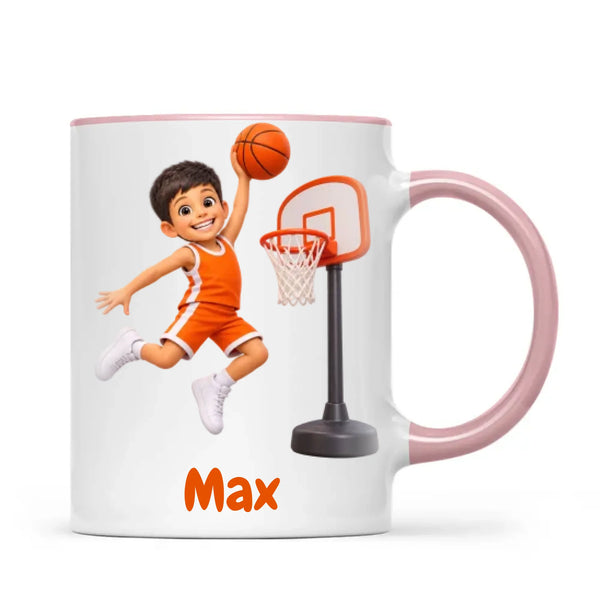 Personalised Basketball Star Kids Photo Mug, view 17