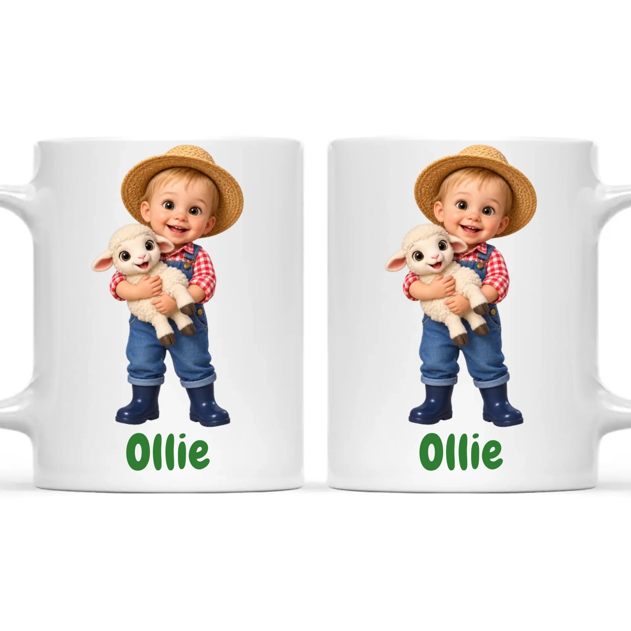 Personalised Little Farmer Kids Photo Mug, view 3