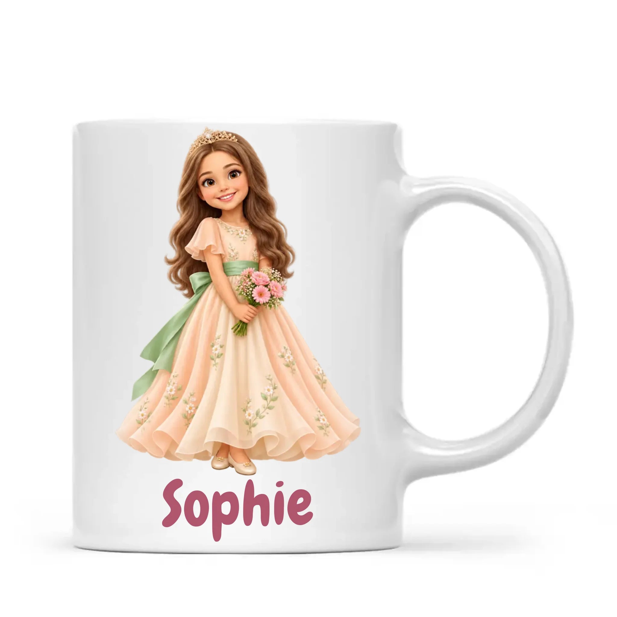 Personalised Storybook Princess and Prince Kids Photo Mug, view 2