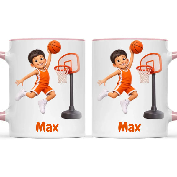 Personalised Basketball Star Kids Photo Mug, view 18