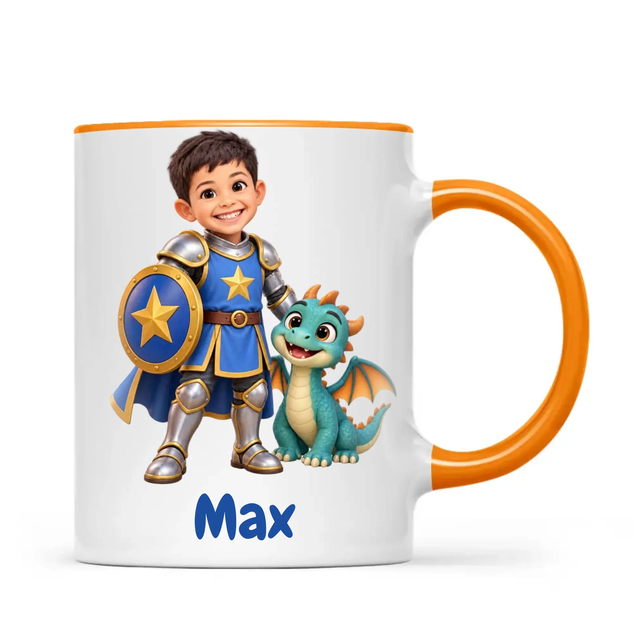 Personalised Knight and Dragon Kids Photo Mug, view 14