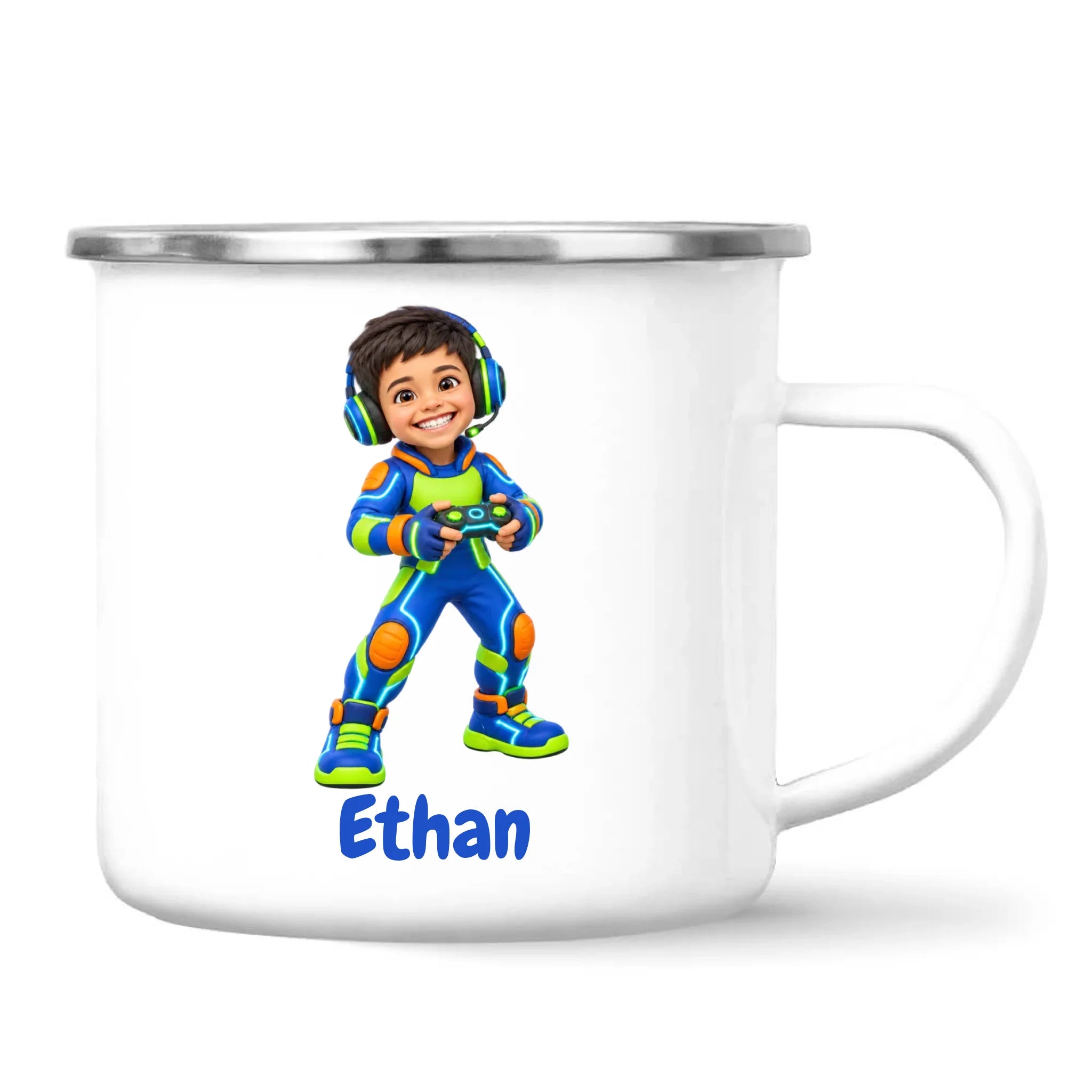 Personalised Gamer Hero Kids Photo Mug, view 26