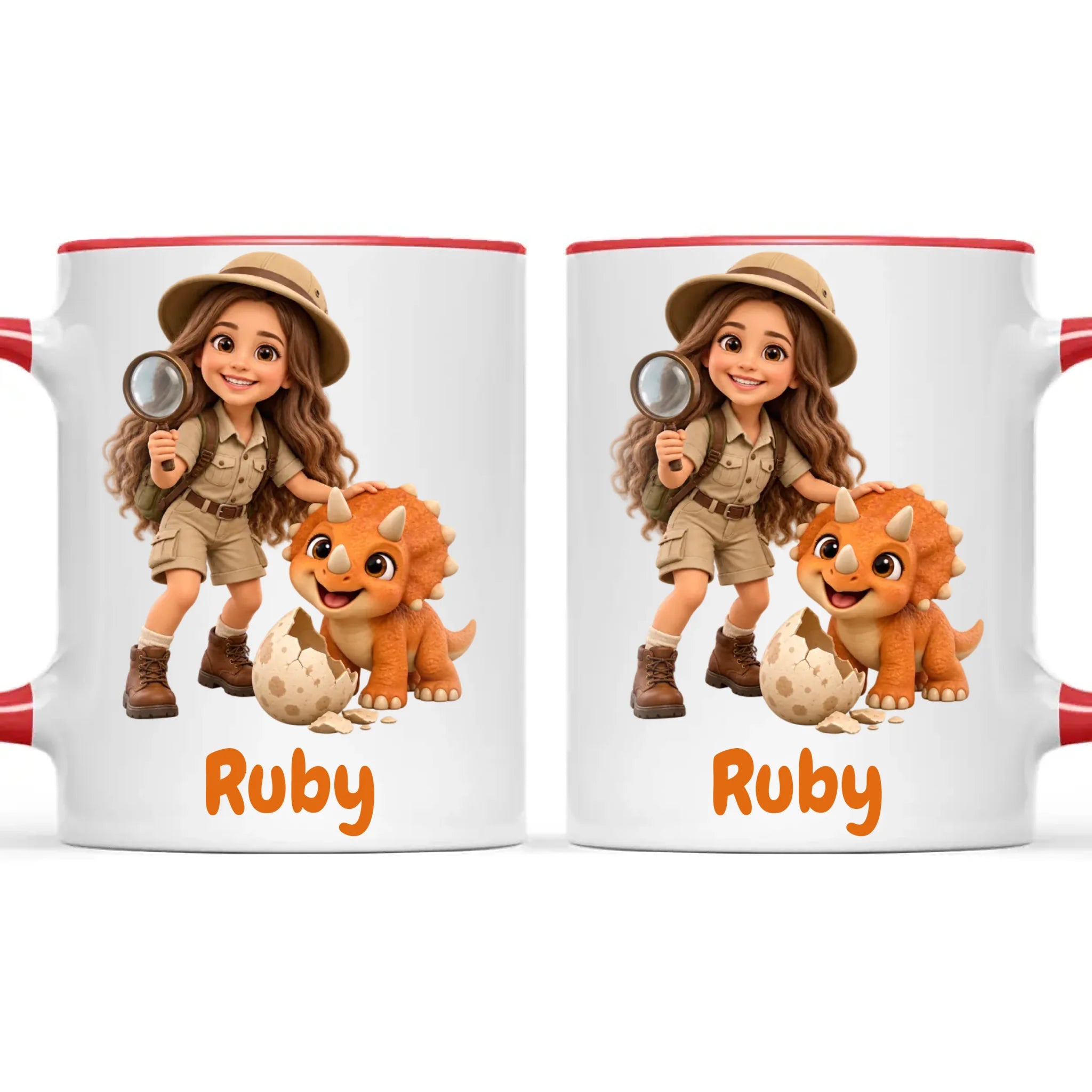 Personalised Dino Explorer Kids Photo Mug, view 9
