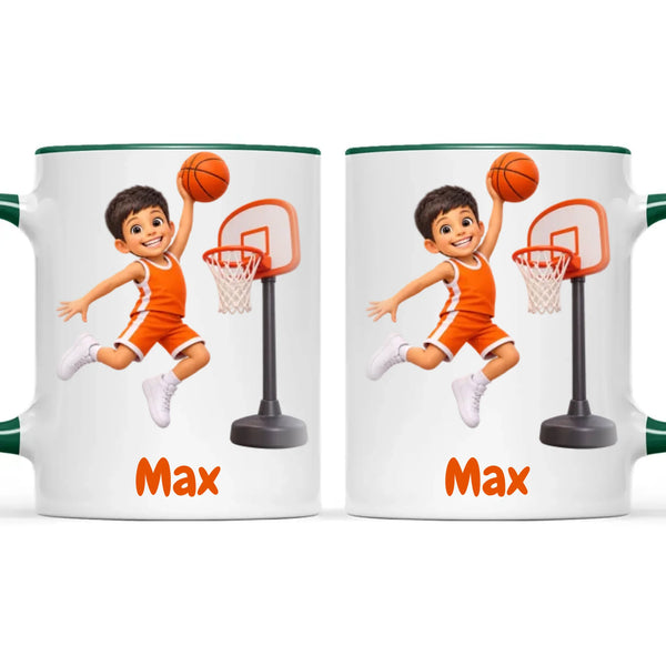 Personalised Basketball Star Kids Photo Mug, view 24