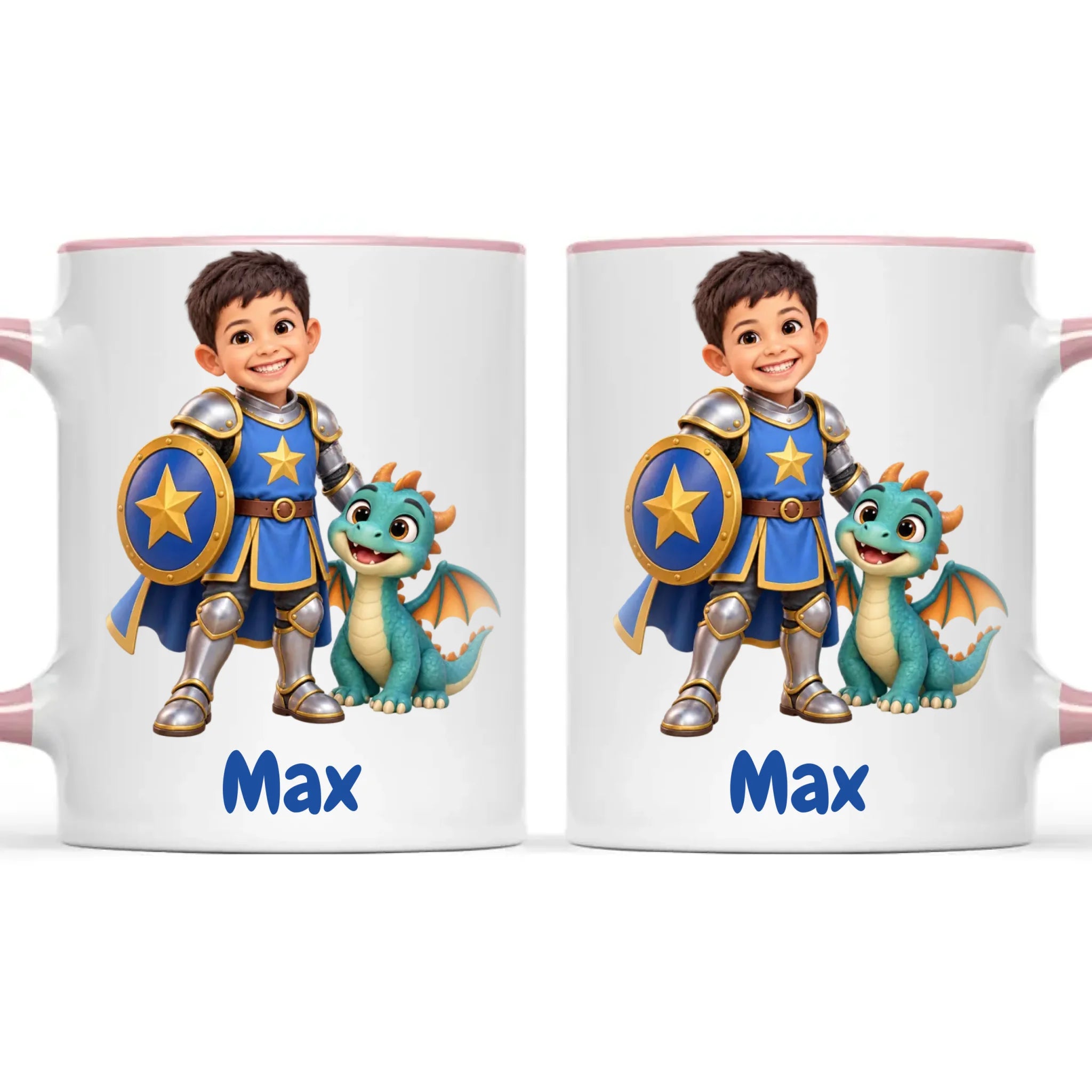 Personalised Knight and Dragon Kids Photo Mug, view 18