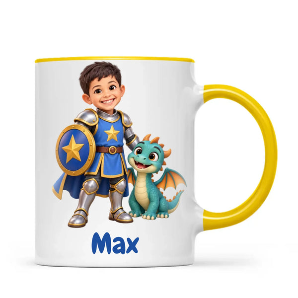Personalised Knight and Dragon Kids Photo Mug, view 20