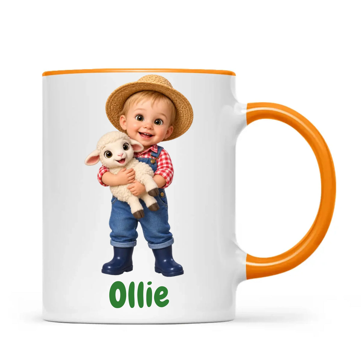 Personalised Little Farmer Kids Photo Mug, view 14