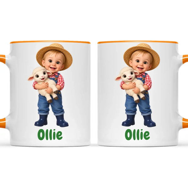 Personalised Little Farmer Kids Photo Mug, view 15
