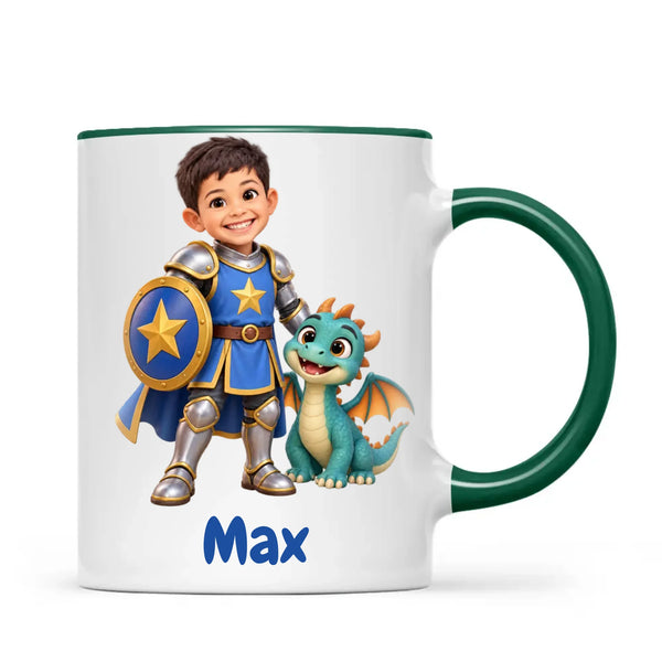 Personalised Knight and Dragon Kids Photo Mug, view 23