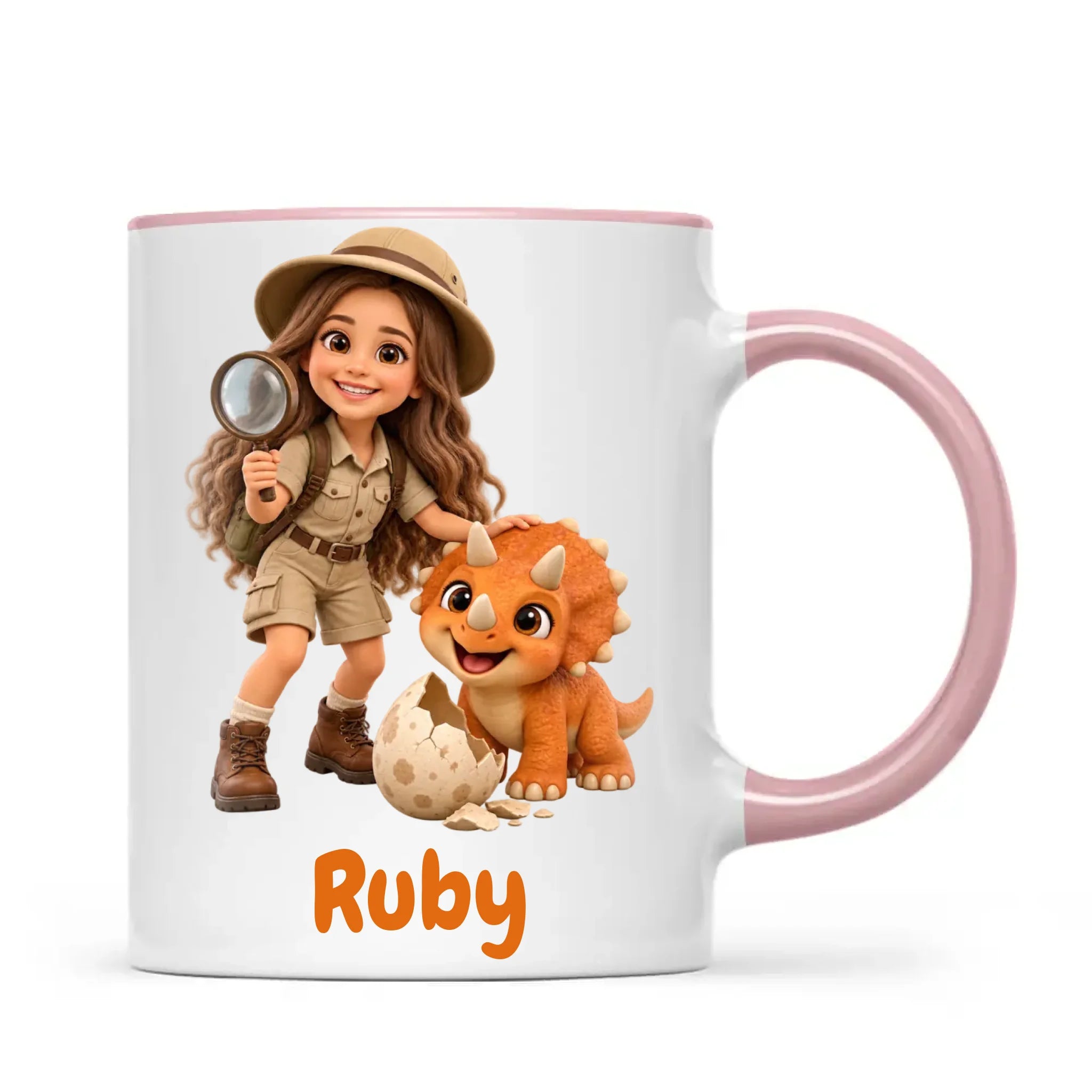 Personalised Dino Explorer Kids Photo Mug, view 17