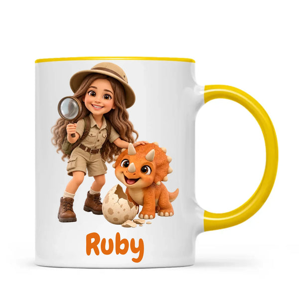 Personalised Dino Explorer Kids Photo Mug, view 20
