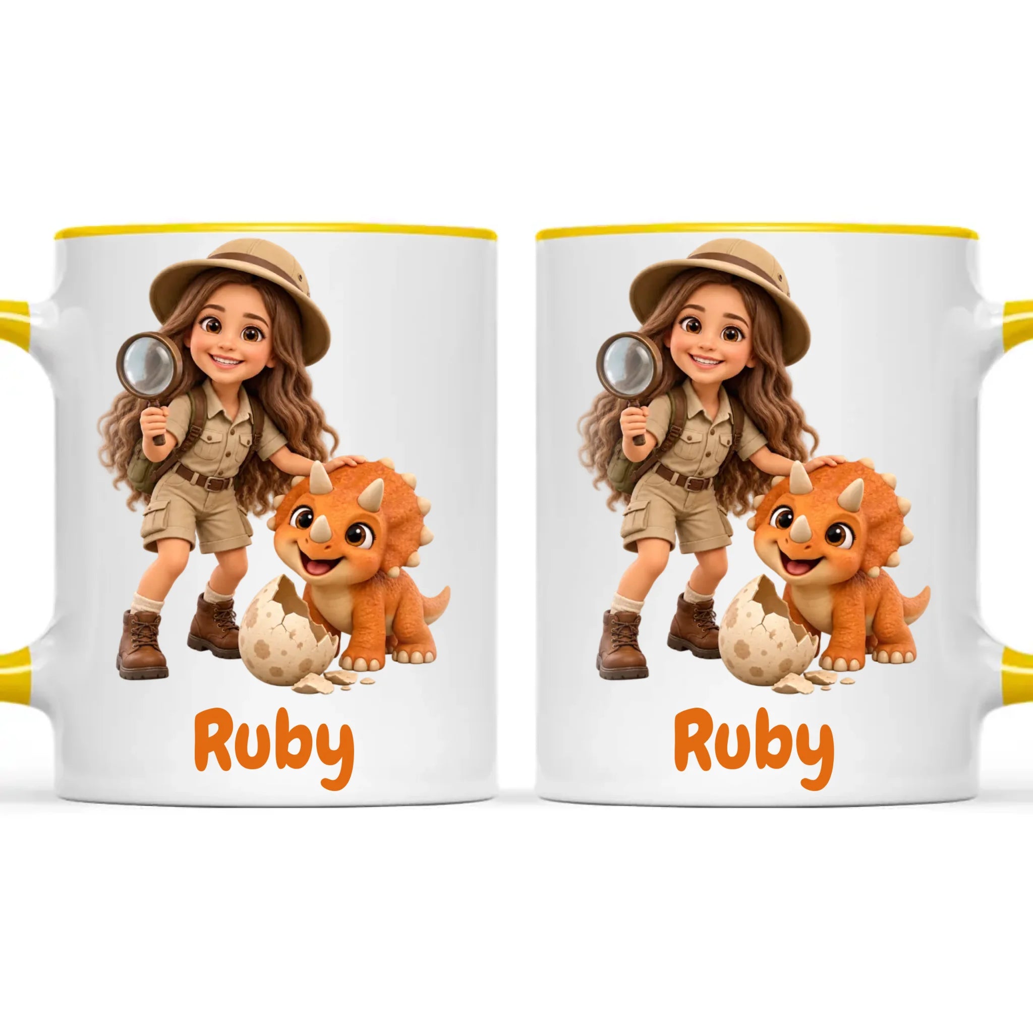 Personalised Dino Explorer Kids Photo Mug, view 21