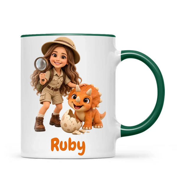 Personalised Dino Explorer Kids Photo Mug, view 23