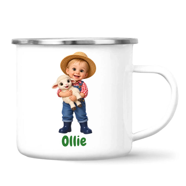 Personalised Little Farmer Kids Photo Mug, view 26