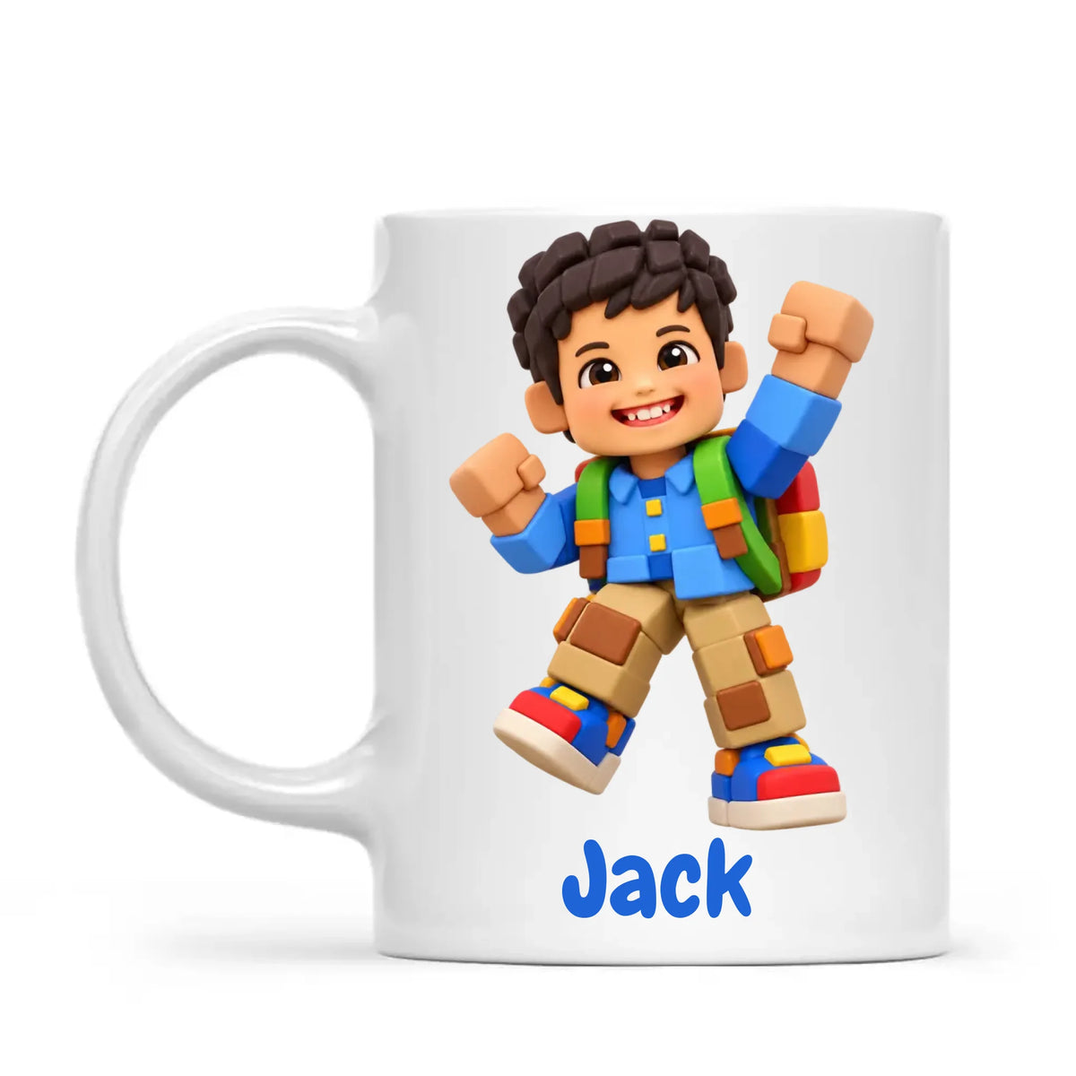 Personalised Block Hero Kids Photo Mug