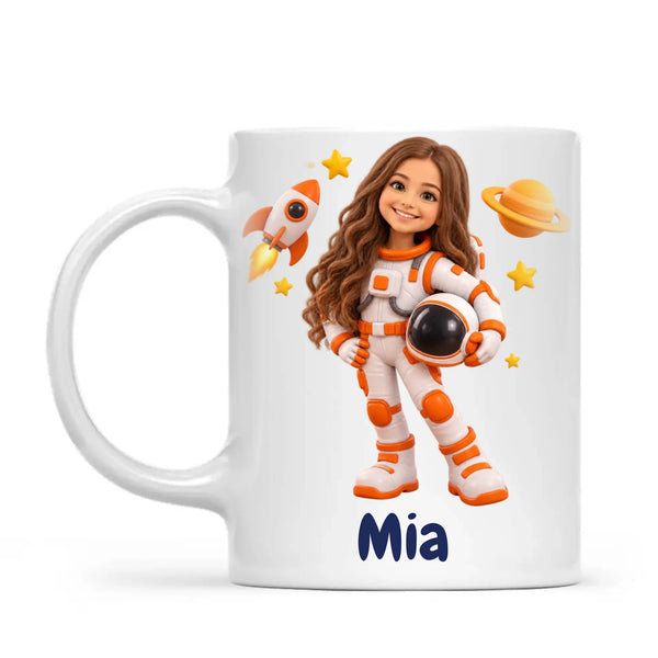 Personalised Little Astronaut Kids Photo Mug