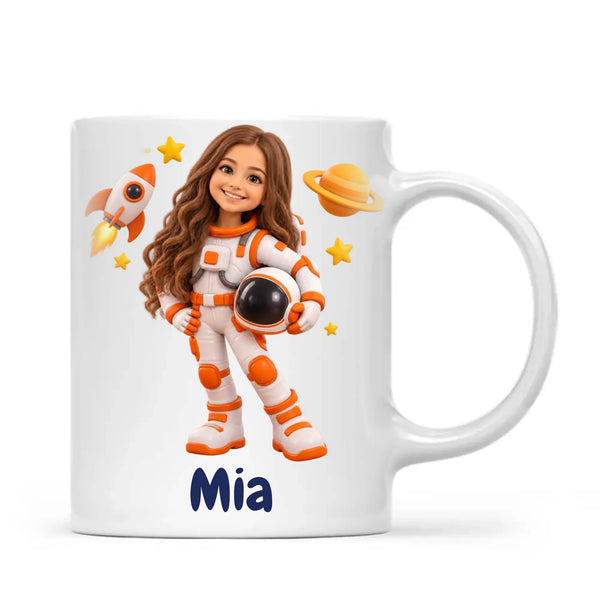 Personalised Little Astronaut Kids Photo Mug, view 2