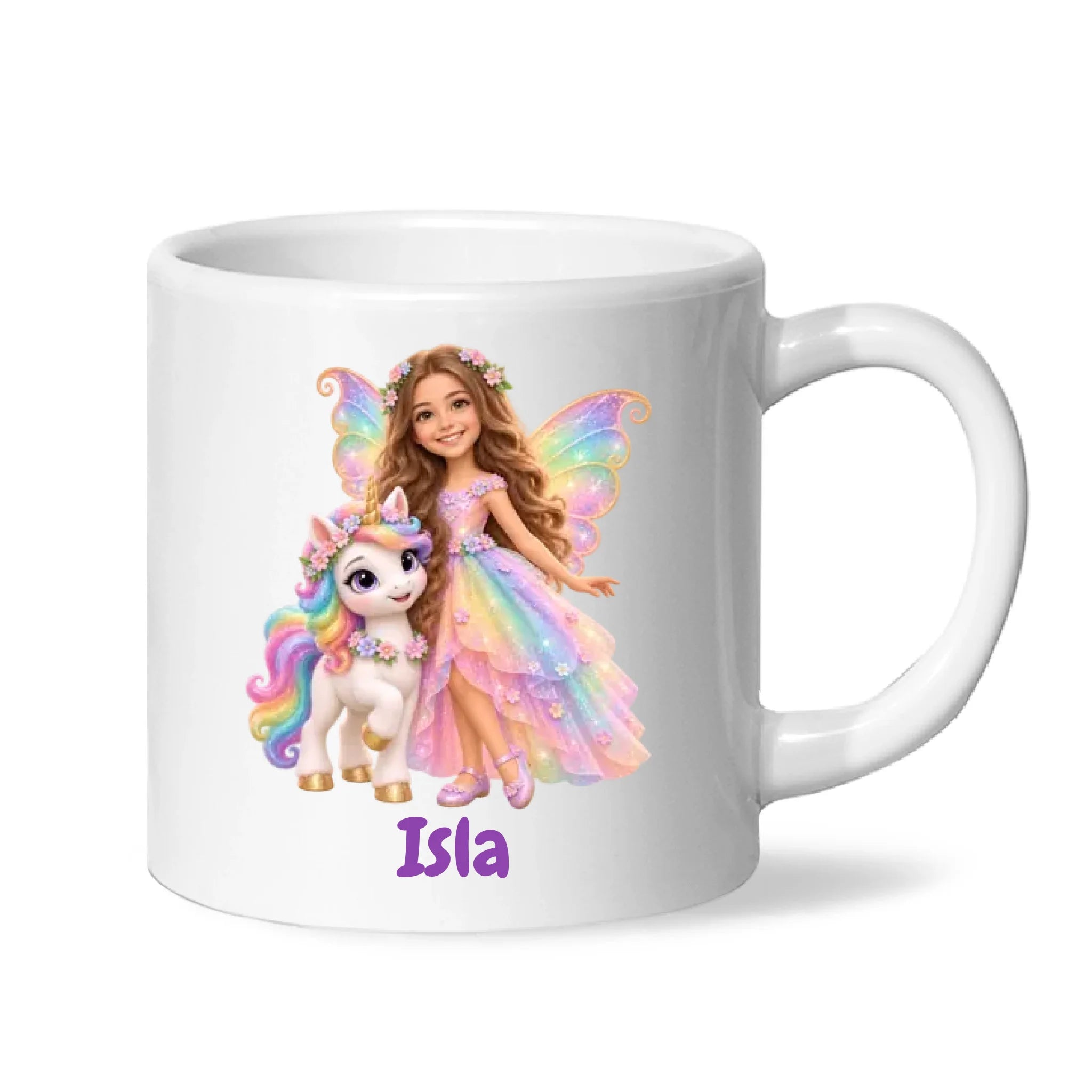 Personalised Unicorn Fairy Kids Photo Mug, view 5