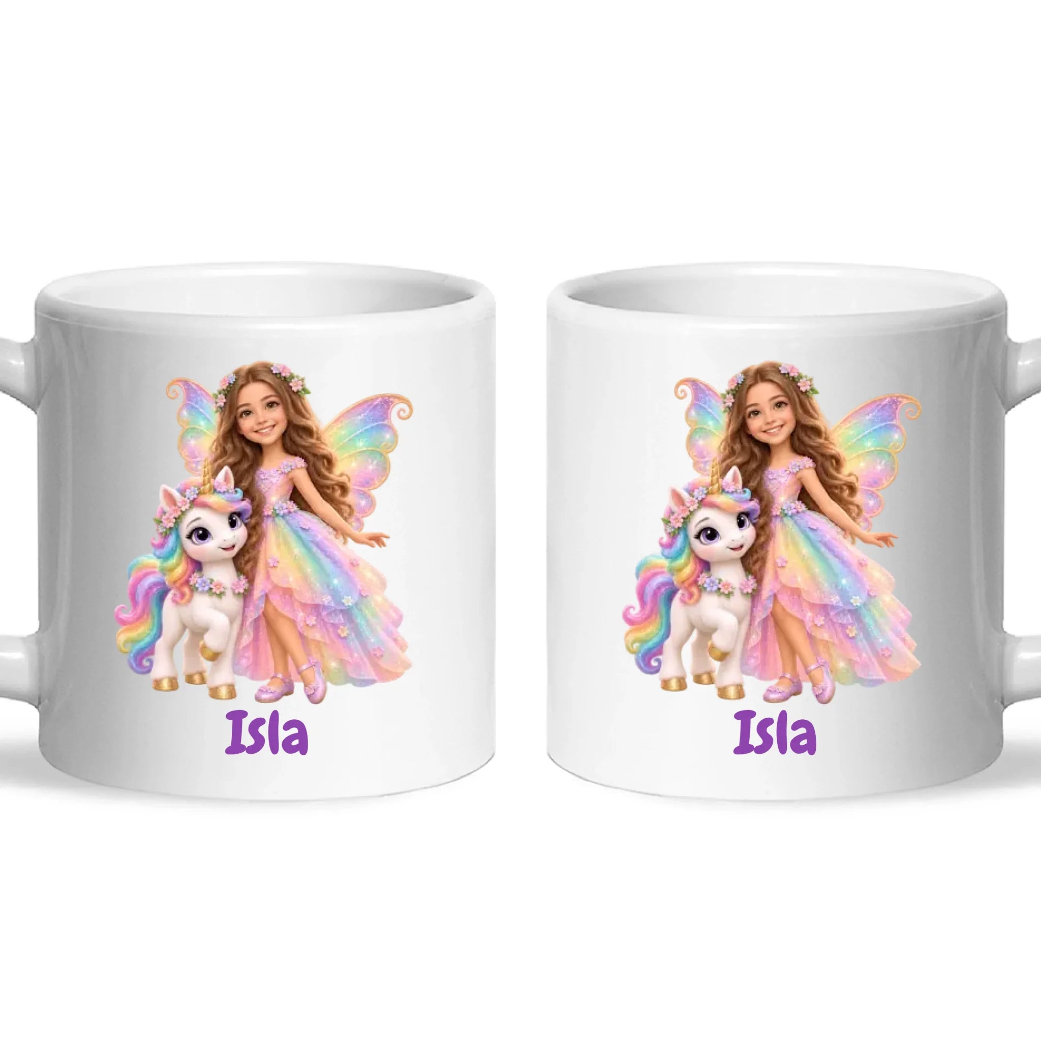 Personalised Unicorn Fairy Kids Photo Mug, view 6
