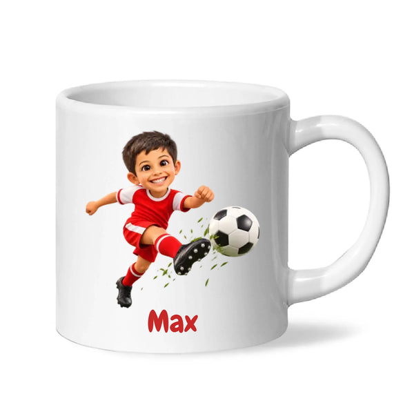 Personalised Football Star Kids Photo Mug, view 5