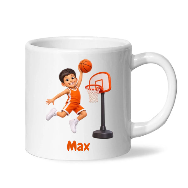 Personalised Basketball Star Kids Photo Mug, view 5