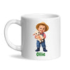 Personalised Little Farmer Kids Photo Mug, white 6oz mug