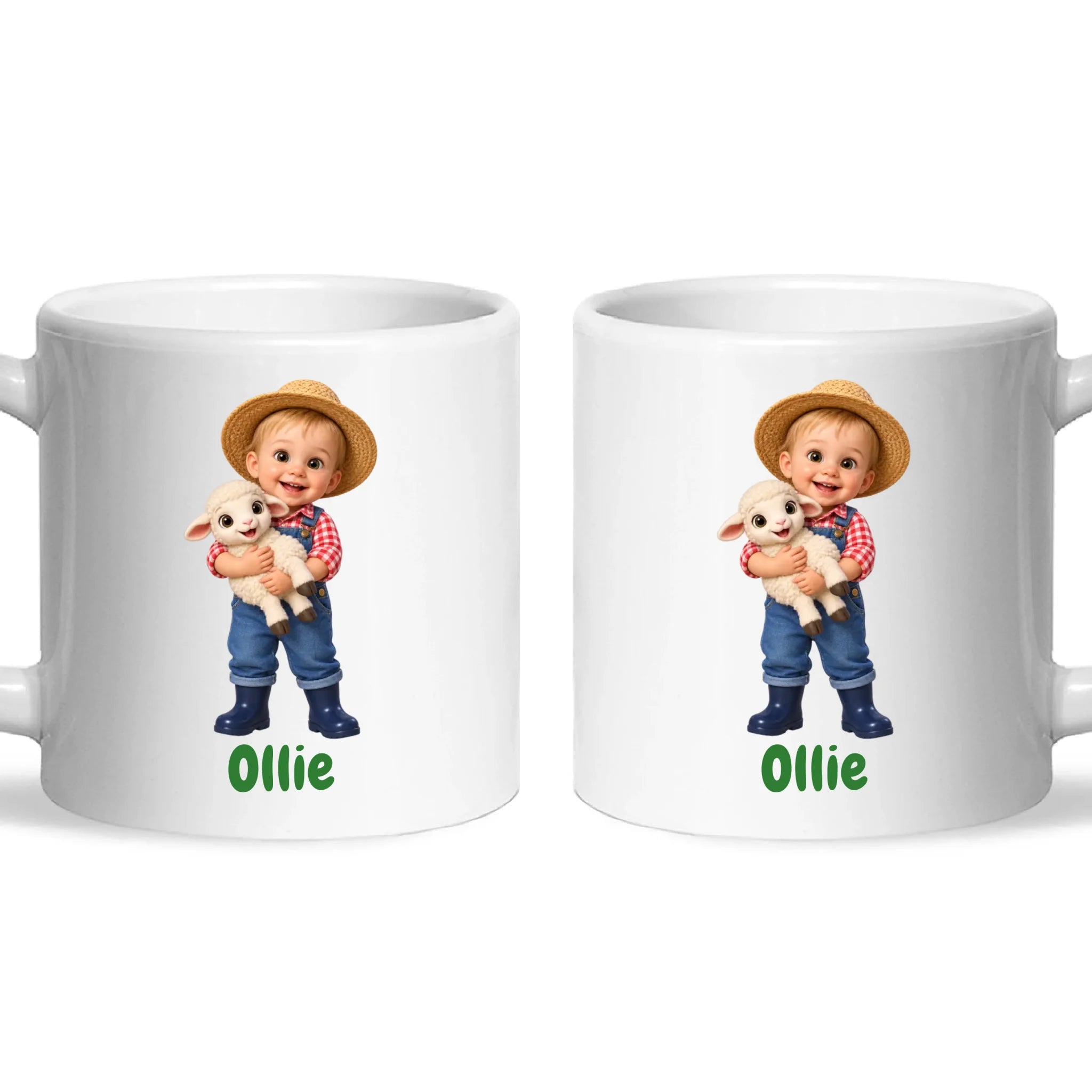 Personalised Little Farmer Kids Photo Mug, view 6