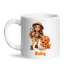 Personalised Dino Explorer Kids Photo Mug, white 6oz mug