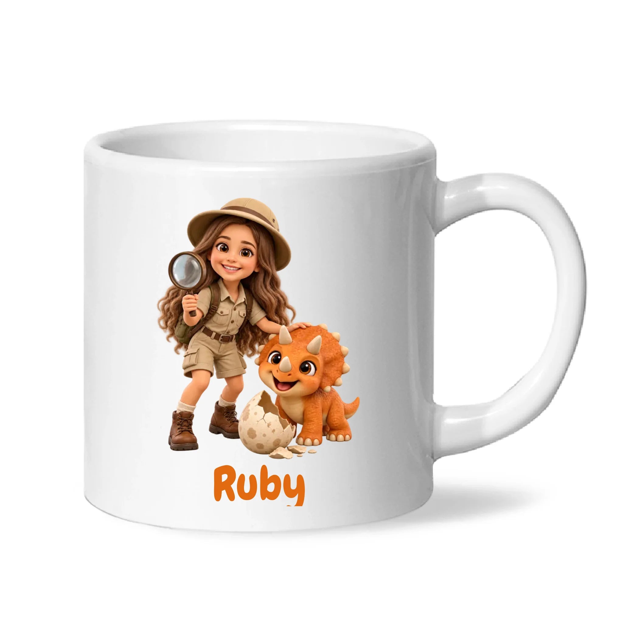 Personalised Dino Explorer Kids Photo Mug, view 5