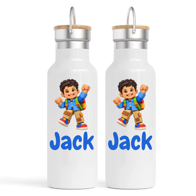 Personalised Block Hero Kids Nomad Drink Bottle from Your Photo