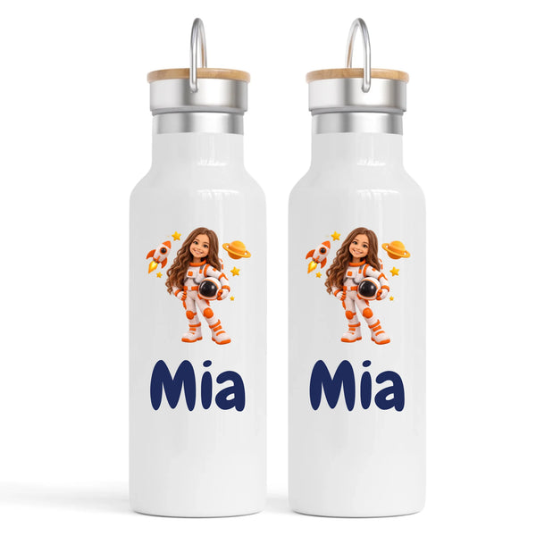 Personalised Little Astronaut Kids Photo Nomad Bottle