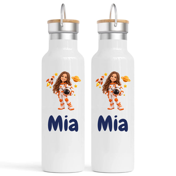 Personalised Little Astronaut Kids Photo Nomad Bottle, 750ml